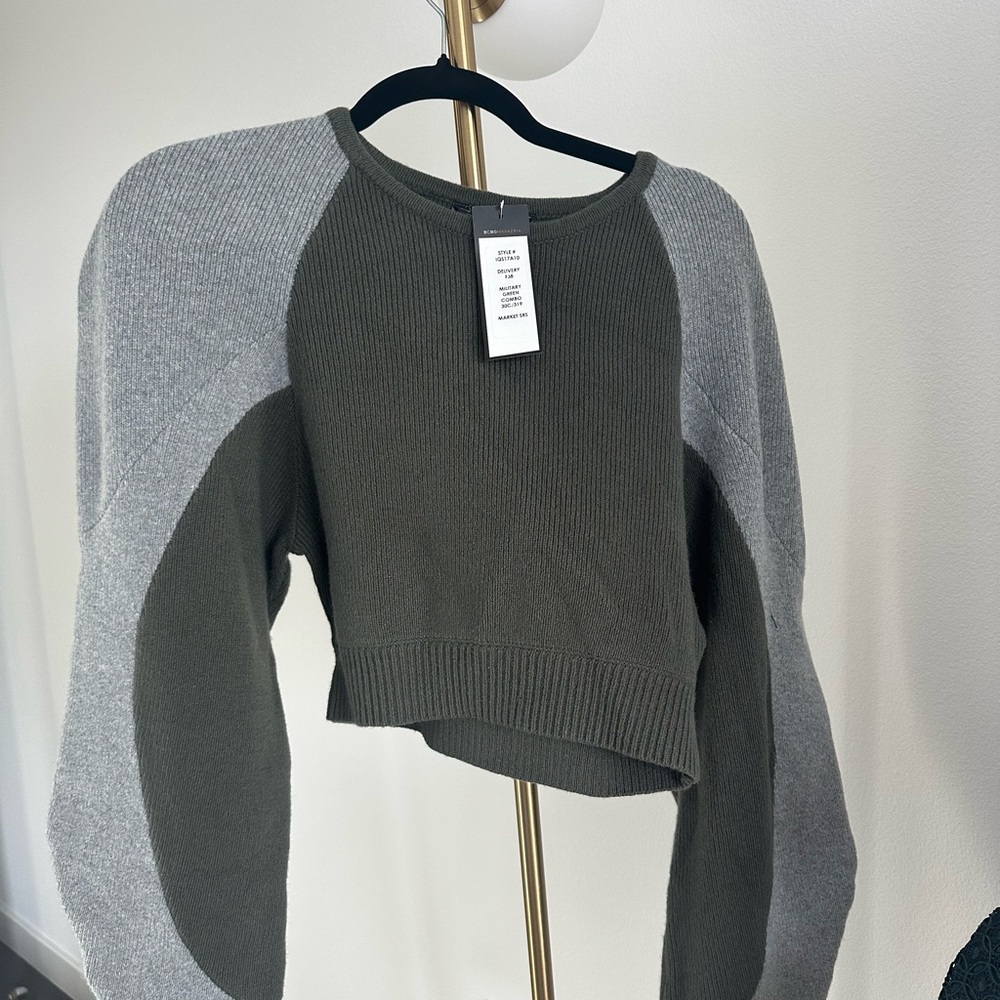 BCBGeneration Gray and Dark Gray Women's Sweater